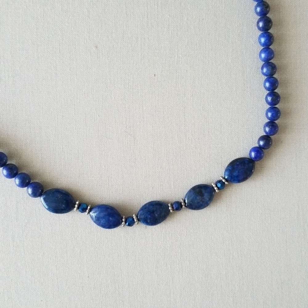Lapis Lazuli Gemstone Bead Necklace